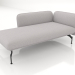 modello 3D Chaise longue con bracciolo 110 a sinistra - anteprima