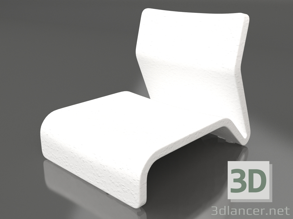 3d model Club chair (White) - preview