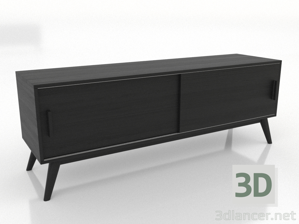 3d model TV cabinet 2 1500 mm (black RAL 9005) - preview 3d model TV cabinet 2 1500 mm (black RAL 9005) - preview