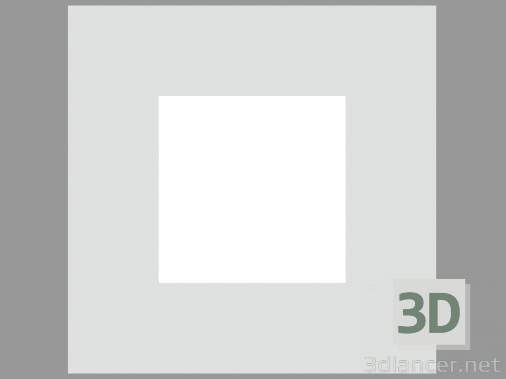 modello 3D Apparecchio da incasso a parete MICROPLUG LED SQUARE FLAT DIFFUSER (S4580) - anteprima