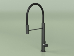 Kitchen sink mixer with black flexible spout (398, ON)