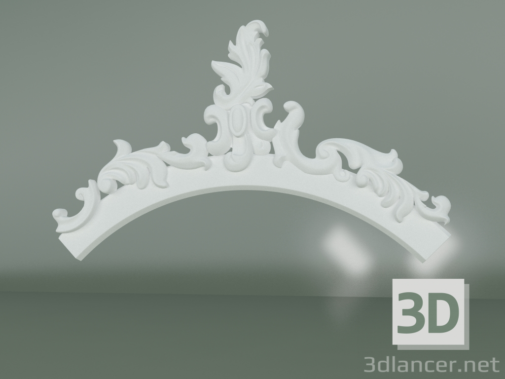 Modelo 3d Elemento de decoração de estuque ED070-1 - preview