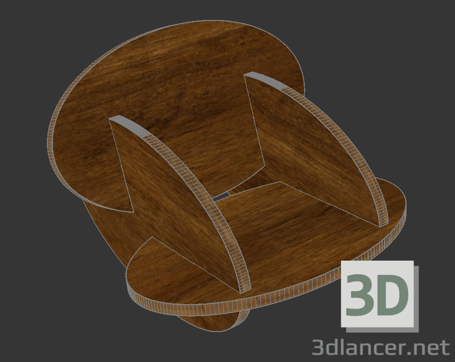 3D Oval sandalye modeli satın - render