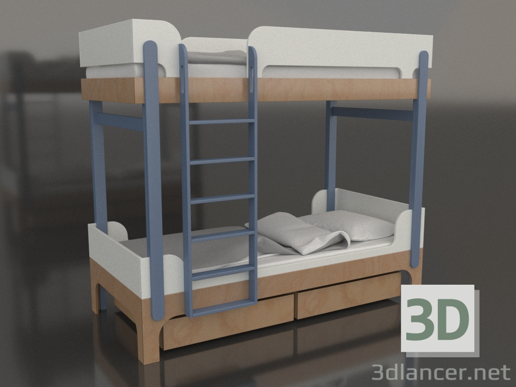 modello 3D Letto a castello TUNE J (UBTJA2) - anteprima