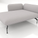 Modelo 3d Chaise longue 125 com apoio de braço 85 à esquerda - preview