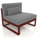 3d model Modular sofa, section 3, high back (Wine red) - preview