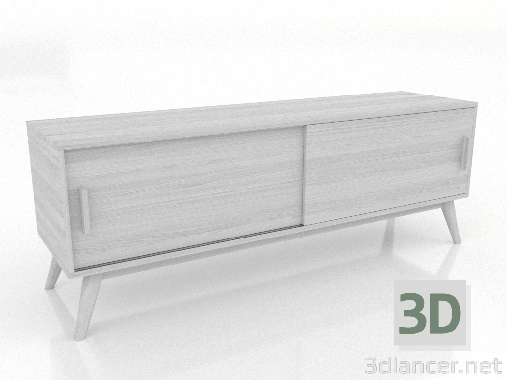modello 3D Mobile TV 2 1500 mm (bianco RAL 9010) - anteprima modello 3D Mobile TV 2 1500 mm (bianco RAL 9010) - anteprima