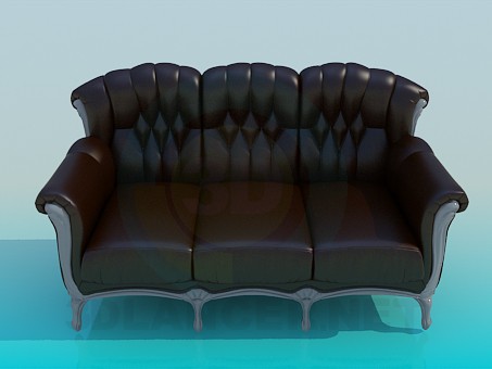 modèle 3D Sofa en cuir - preview