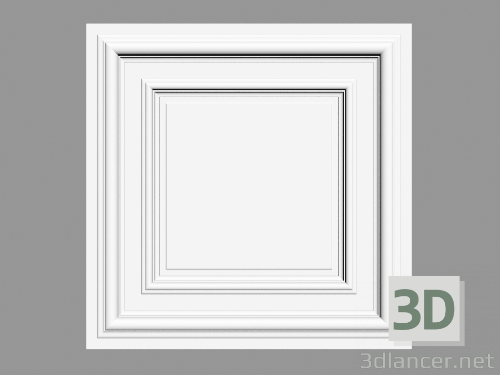 3D Modell Deckenschmuck F30 (59,5 x 59,5 x 4,3 cm) - Vorschau