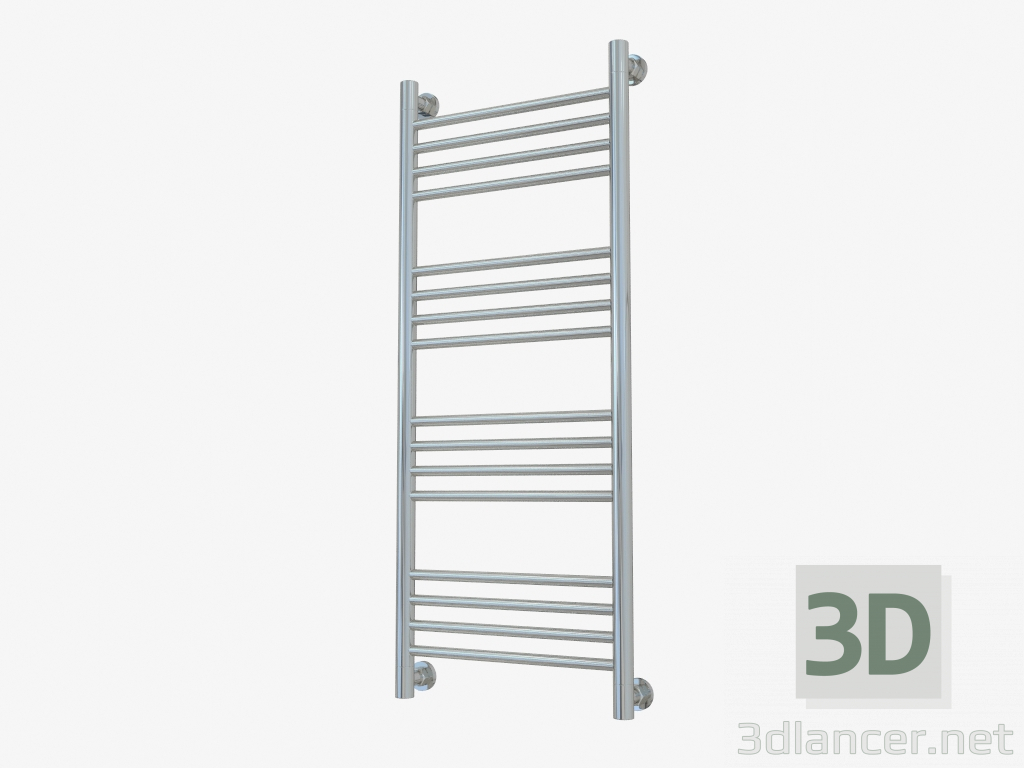 3d model Bohemia heated towel rail + straight (1000x400) - preview