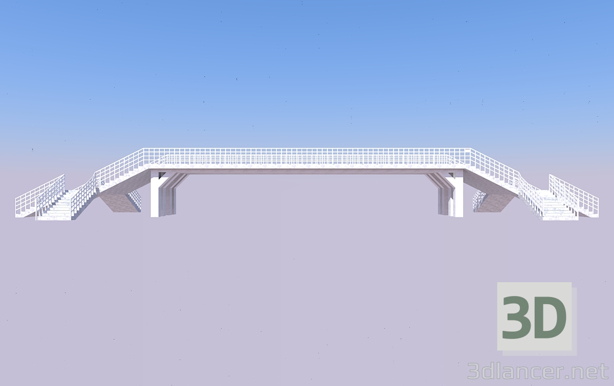 modèle 3D Pont piéton - preview