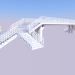 3D Modell Fußgängerbrücke - Vorschau