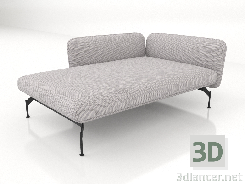 Modelo 3d Chaise longue 125 com apoio de braço 85 à esquerda (001) - preview