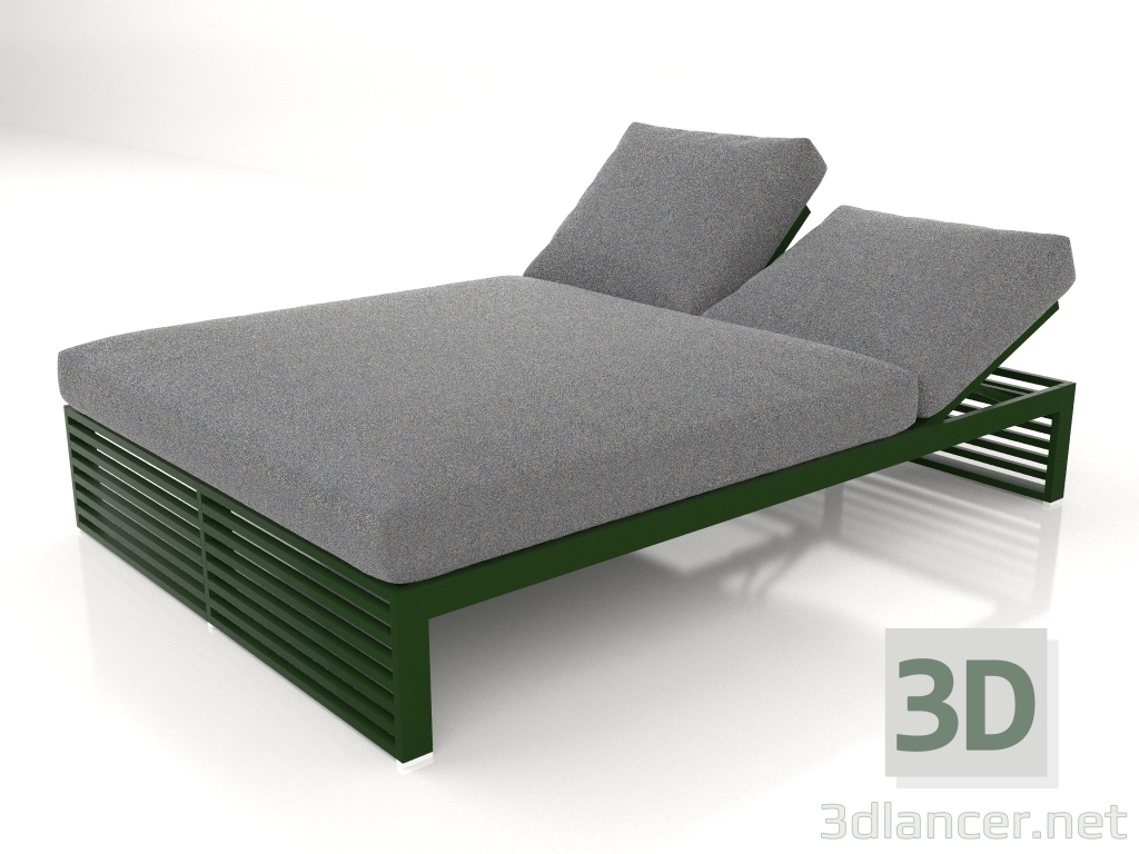 3d model Cama para descanso 140 (Verde botella) - vista previa