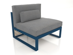 Modulares Sofa, Abschnitt 3, hohe Rückenlehne (Graublau)