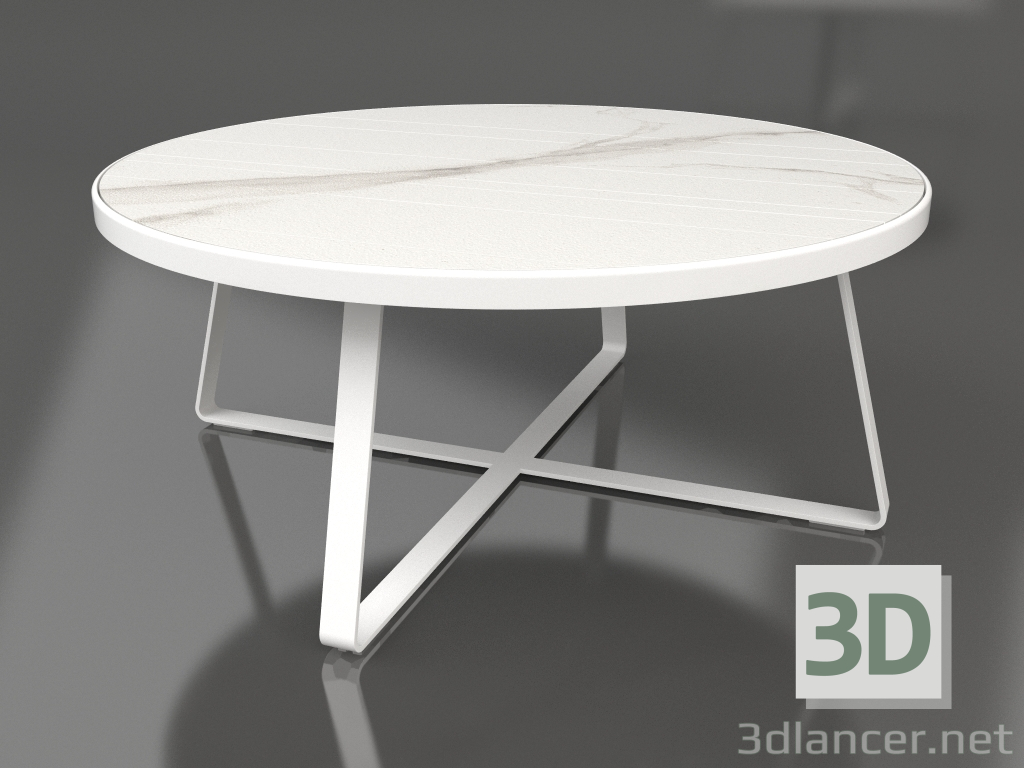 3d model Mesa de comedor redonda Ø175 (DEKTON Aura, Blanco) - vista previa