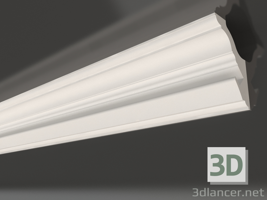 3d model Plaster ceiling cornice with lighting KGC 039 4 (100x67) - preview