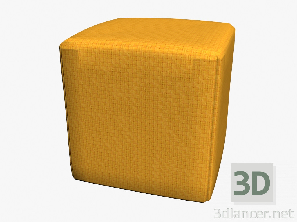 Modelo 3d Pedra pufe cubo - preview