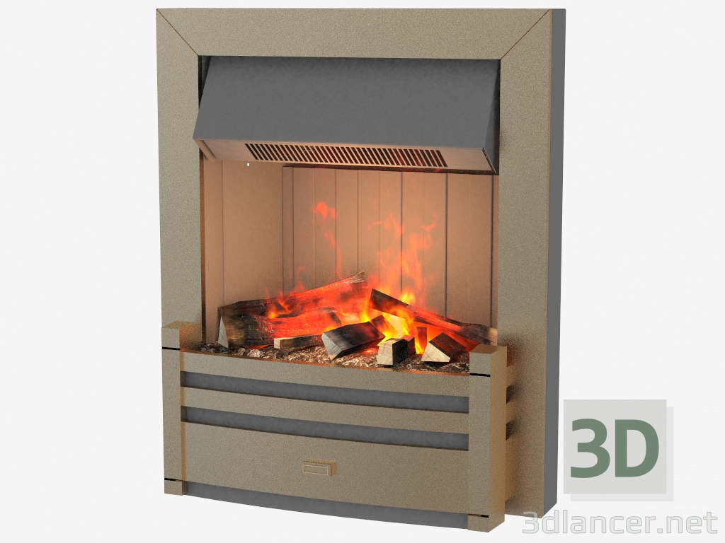 3d model Chimenea eléctrica Charlotte - vista previa