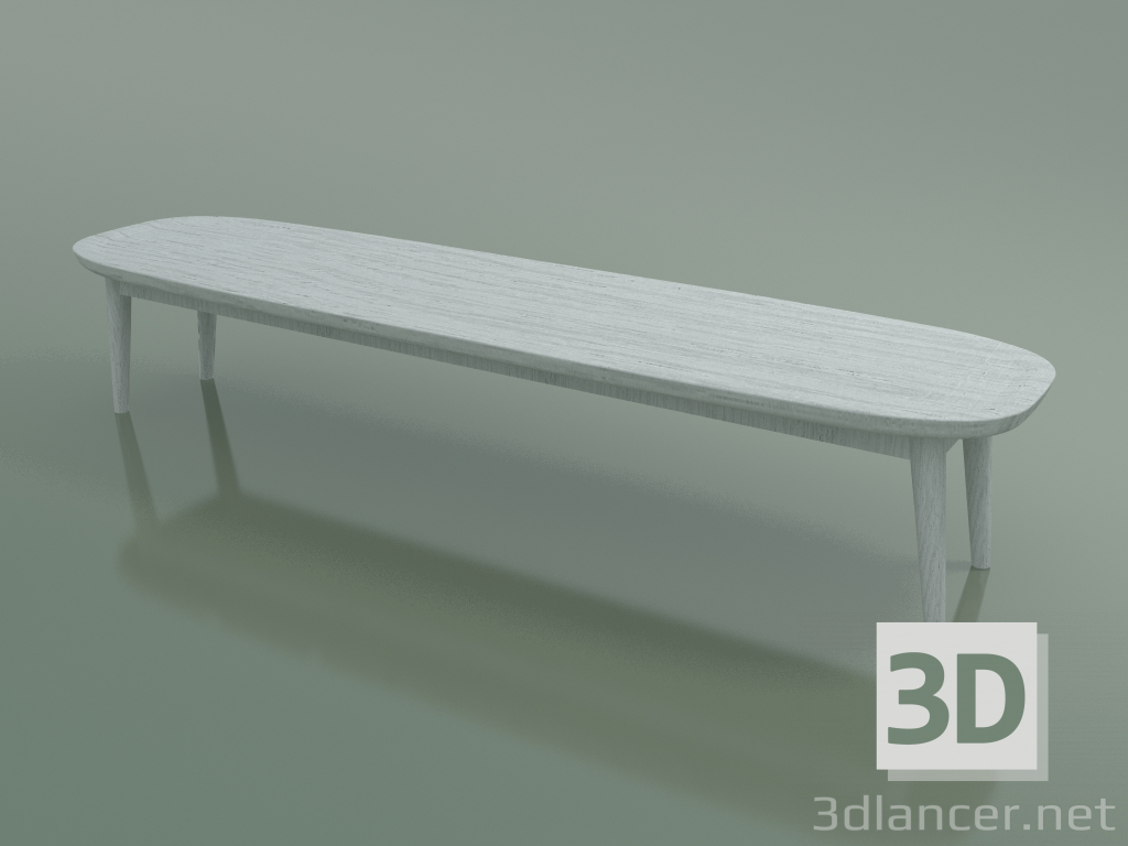 3d model Mesa de centro ovalada (248 R, blanca) - vista previa