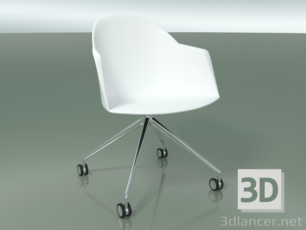 Modelo 3d Cadeira 2232 (4 rodas, CRO, PC00001 polipropileno) - preview