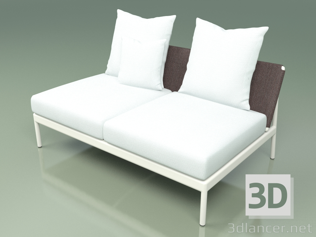 Modelo 3d Módulo de sofá central 006 (Metal Milk, Batyline Brown) - preview