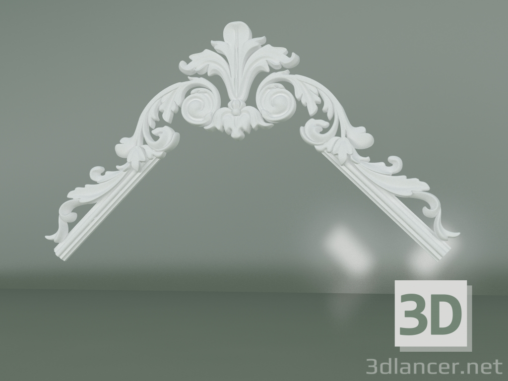 Modelo 3d Elemento de decoração de estuque ED078 - preview