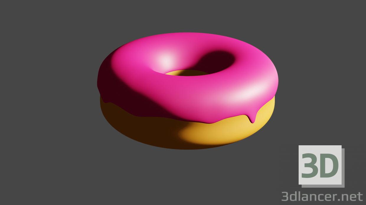 3d donut model buy - render