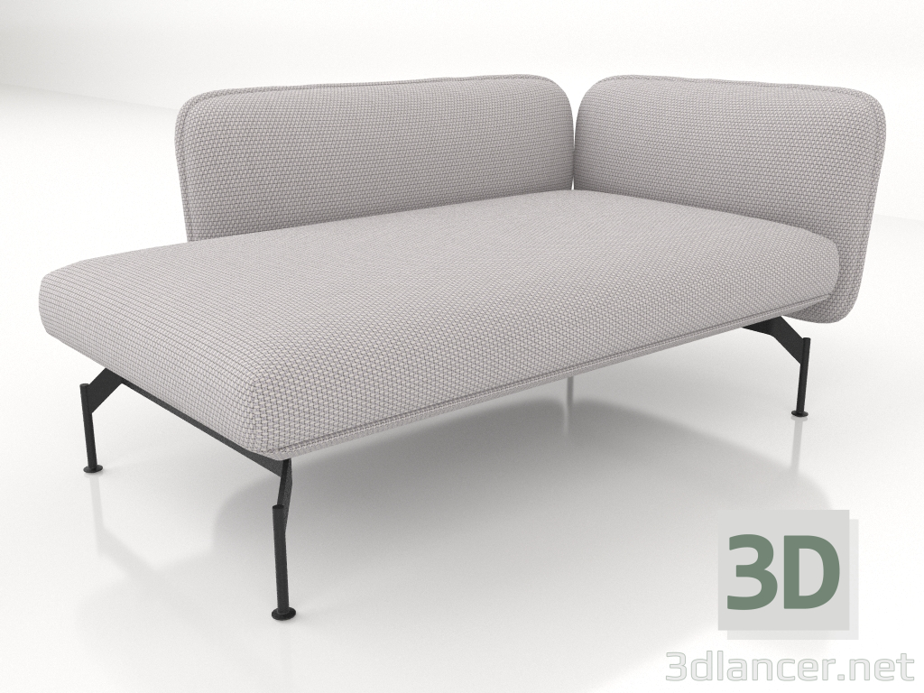 3d model Chaise longue 125 con reposabrazos 110 a la izquierda - vista previa