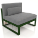 3d model Modular sofa, section 3, high back (Bottle green) - preview