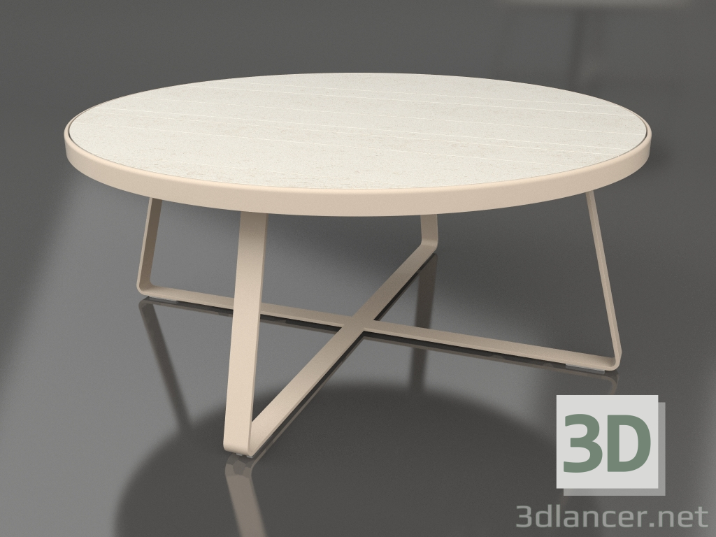 3d модель Стол обеденный круглый Ø175 (DEKTON Danae, Sand) – превью