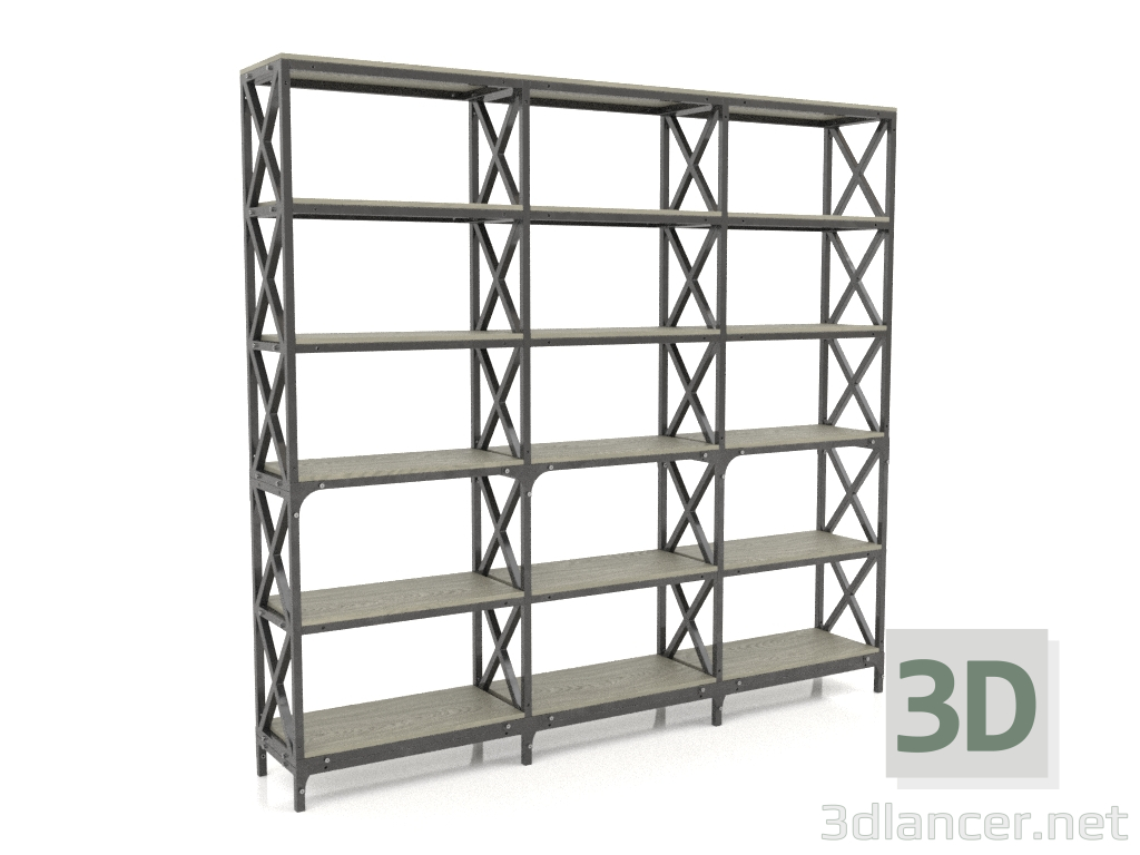 Modelo 3d Rack (3 seções) - preview