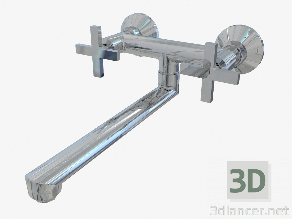 3d model Mezclador de lavabo de pared Lucerna (BEL 080D) - vista previa