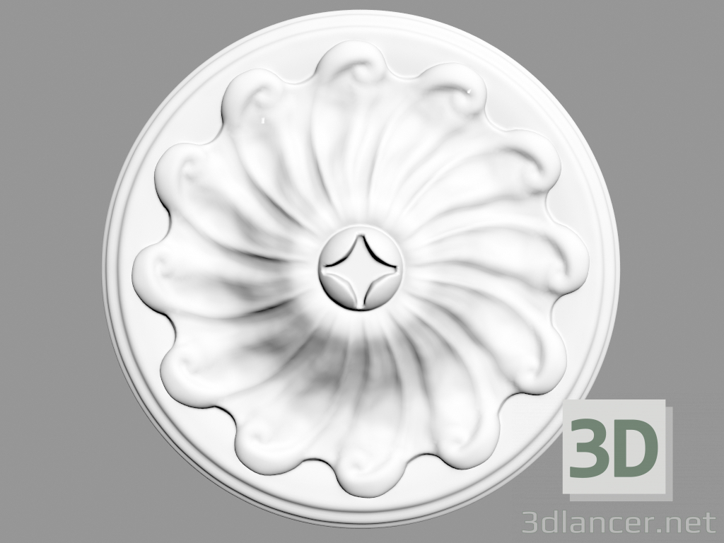 modèle 3D Sortie plafond R10 (15 x 15 x 4,2 - Ø 15 cm) - preview