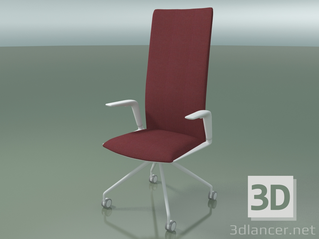 3d model Chair 4837 (4 castors, with upholstery - fabric, V12) - preview