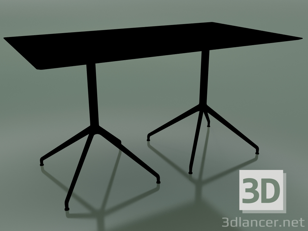 3d model Mesa rectangular con una base doble 5737 (H 72.5 - 79x139 cm, negro, V39) - vista previa