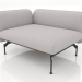 3d model 1.5-seater sofa module with an armrest on the left (leather upholstery on the outside) - preview