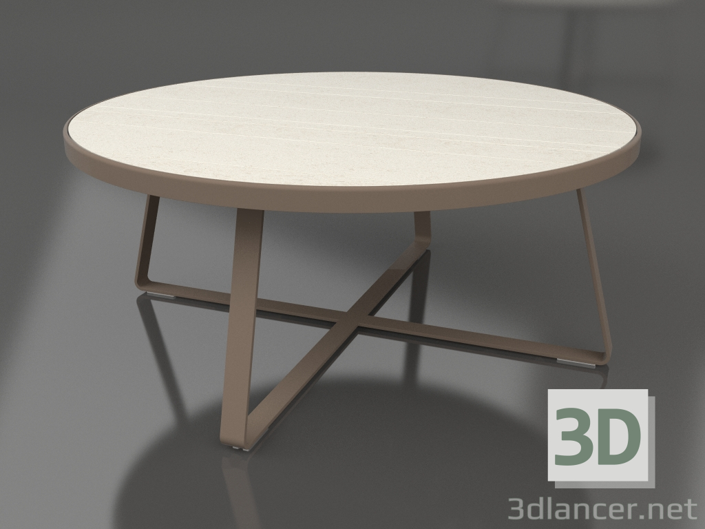 3D Modell Runder Esstisch Ø175 (DEKTON Danae, Bronze) - Vorschau