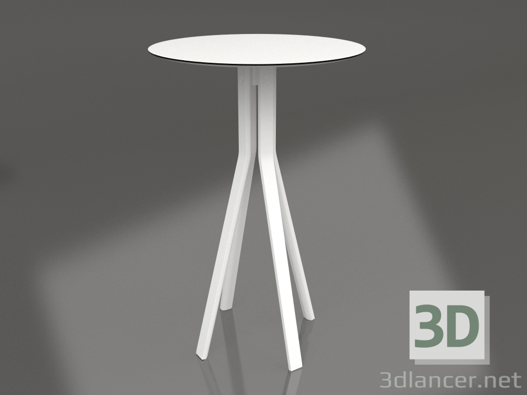 modèle 3D Table de bar (Blanc) - preview