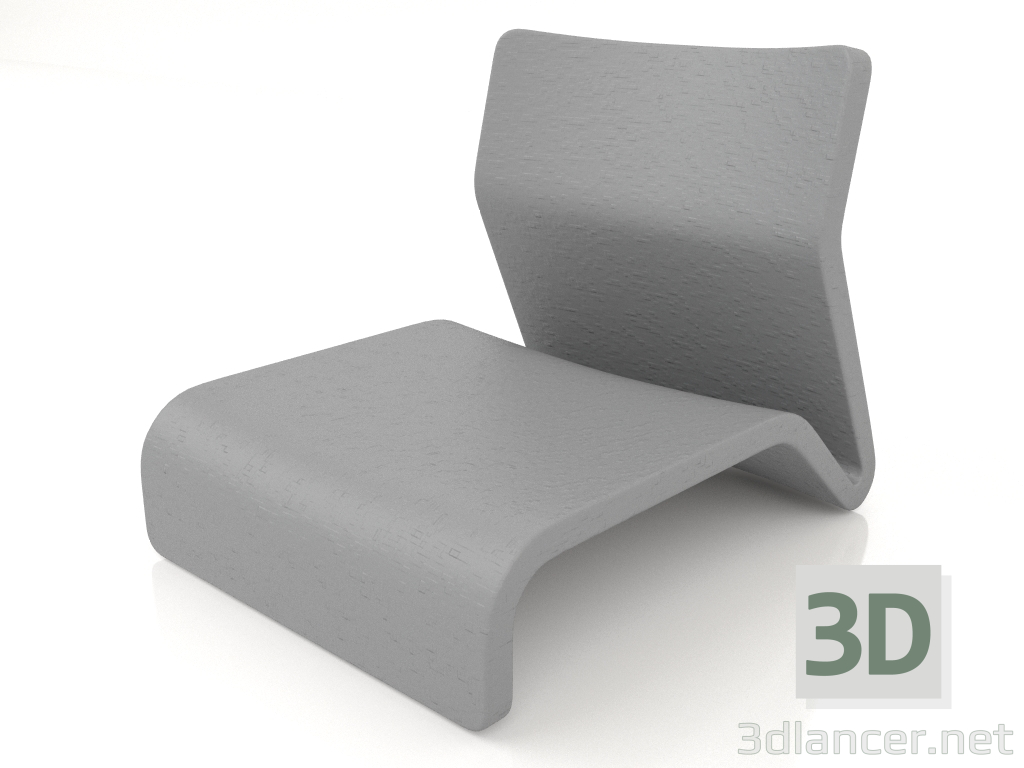 3d model Club chair (Anthracite) - preview