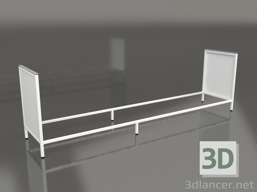 3d model Isla V1 (pared) en 60 marco 5 (blanco) - vista previa