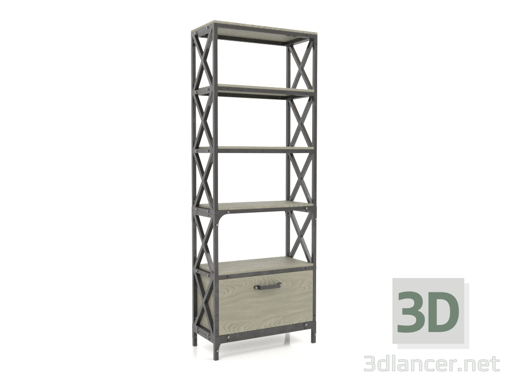 Modelo 3d Rack com gaveta (1 seção) - preview