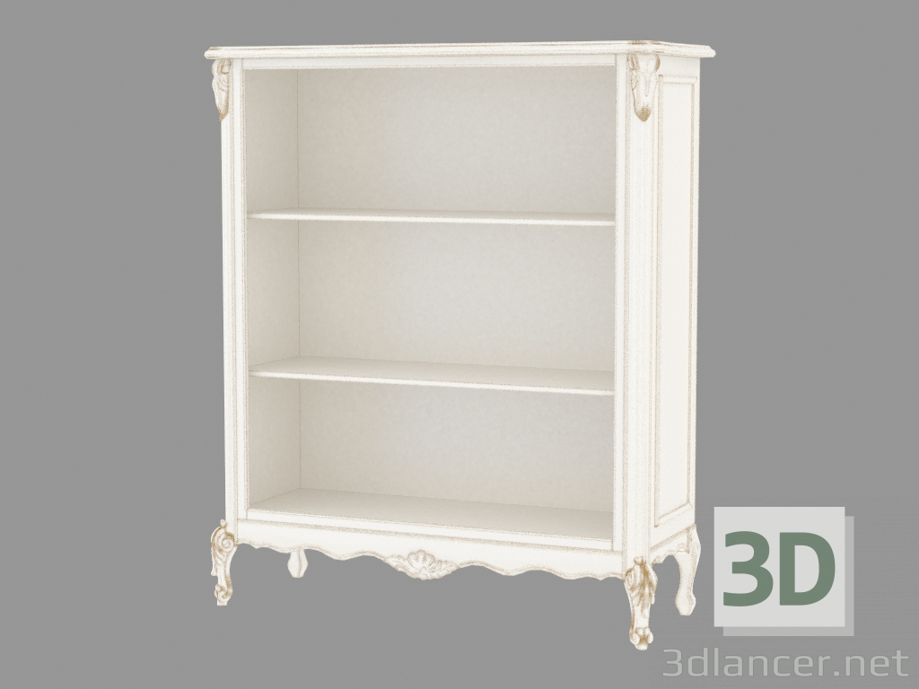 3d model Estante BN8822 (blanco con pátina de oro) - vista previa