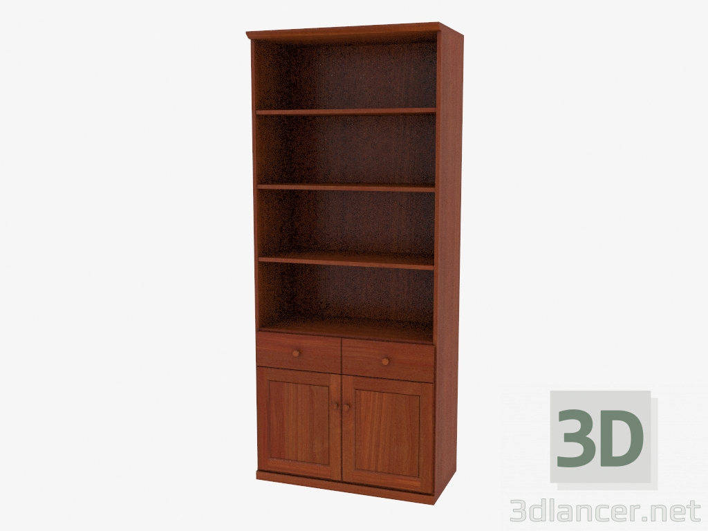 3D Modell Schrank mit offenen Regalen (4821-10) - Vorschau