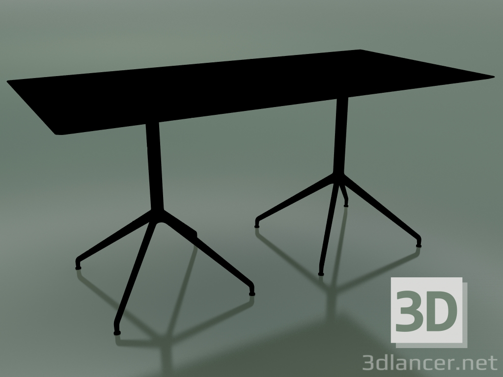 3d model Rectangular table with a double base 5738 (H 72.5 - 79x159 cm, Black, V39) - preview