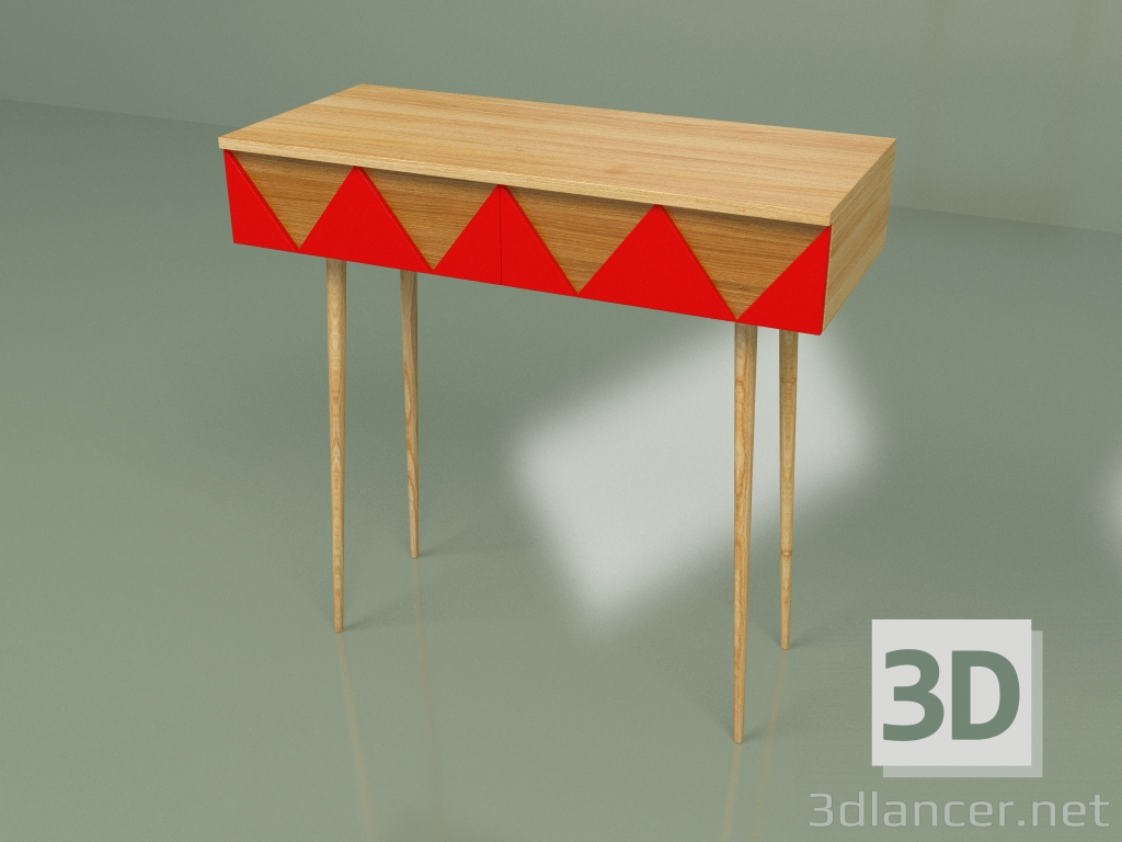 3D Modell Woo Schreibtischkonsole (Rot) - Vorschau