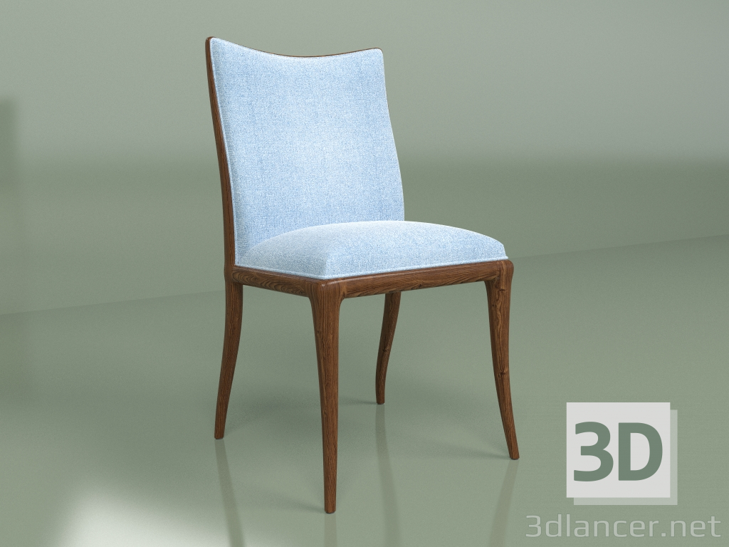 3d model Silla Florencia (azul) - vista previa