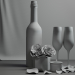 modello 3D di Rose e vino comprare - rendering