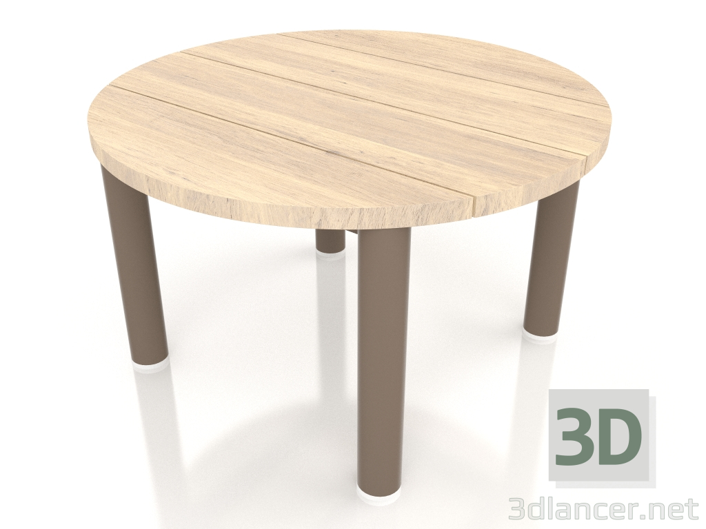 3d model Mesa de centro D 60 (Bronce, Madera de iroko) - vista previa