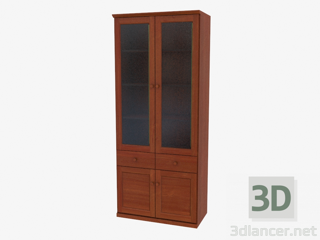 3d model Bookcase with glazing (4821-08) - preview